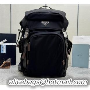 Best Price Prada Speedrock Re-Nylon and Leather Backpack 2VZ123 Black 2026