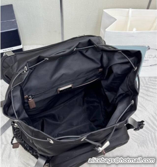 Best Price Prada Speedrock Re-Nylon and Leather Backpack 2VZ123 Black 2026