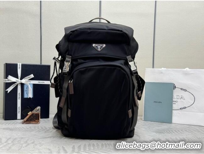 Best Price Prada Speedrock Re-Nylon and Leather Backpack 2VZ123 Black 2026