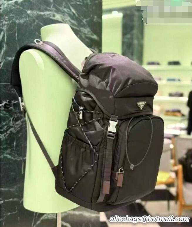 Best Price Prada Speedrock Re-Nylon and Leather Backpack 2VZ123 Black 2026