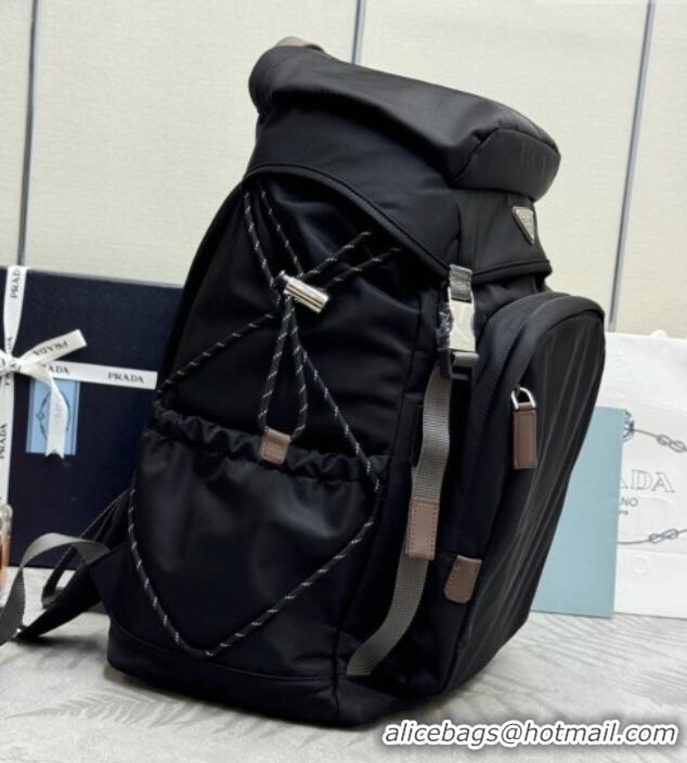 Best Price Prada Speedrock Re-Nylon and Leather Backpack 2VZ123 Black 2026