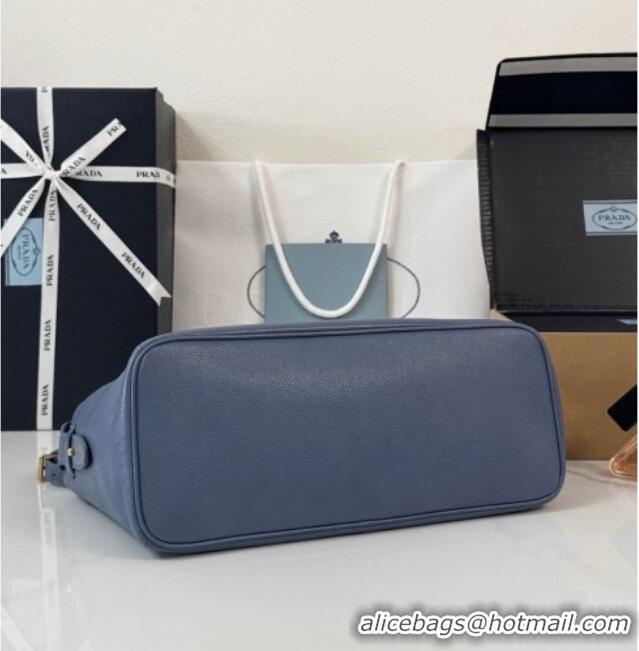 Classic Specials Prada Ouvert Large Leather Tote Bag 1BG661 Blue 2026