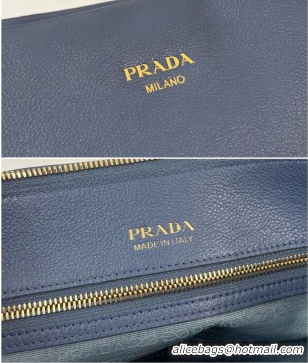 Classic Specials Prada Ouvert Large Leather Tote Bag 1BG661 Blue 2026