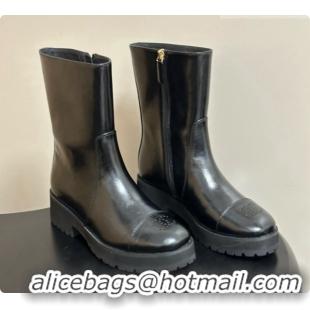 Purchase Chanel Short Boots in Shiny Calfskin 4cm Heel G47353 CH090927 Black 2026