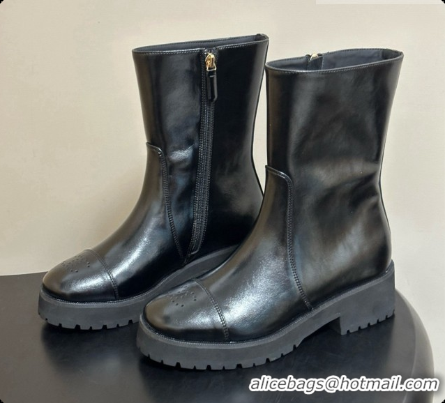 Purchase Chanel Short Boots in Shiny Calfskin 4cm Heel G47353 CH090927 Black 2026