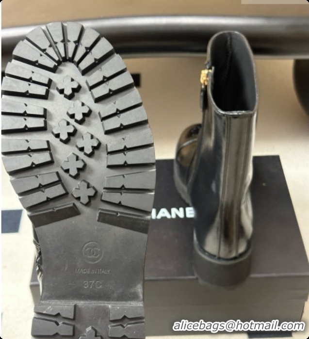 Purchase Chanel Short Boots in Shiny Calfskin 4cm Heel G47353 CH090927 Black 2026