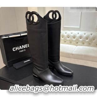 Most Popular Chanel High Boots in Smooth Calfskin CH090936 Black 2026