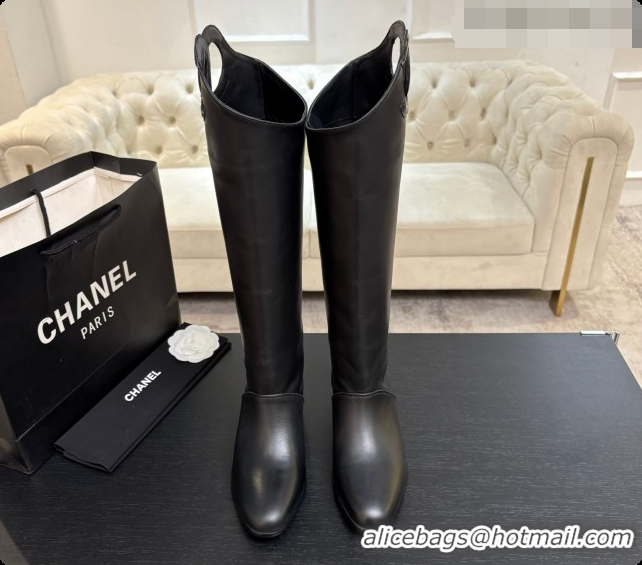 Most Popular Chanel High Boots in Smooth Calfskin CH090936 Black 2026