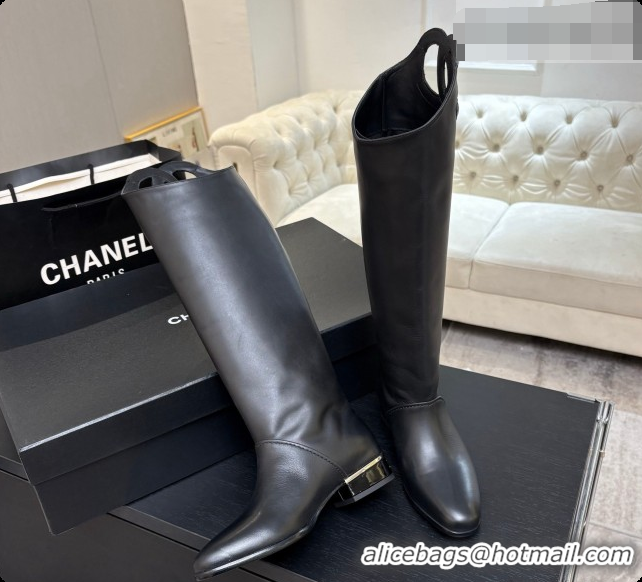 Most Popular Chanel High Boots in Smooth Calfskin CH090936 Black 2026