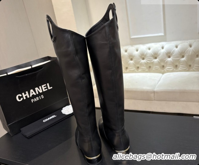 Most Popular Chanel High Boots in Smooth Calfskin CH090936 Black 2026