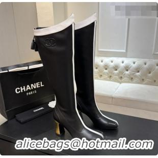 Best Grade Chanel High Boots in Smooth Calfskin 8.5cm Heel CH090947 Black 2026