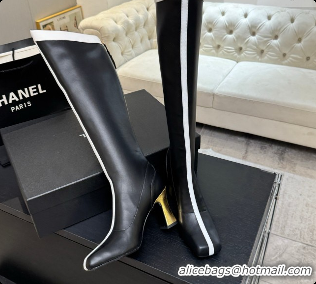 Best Grade Chanel High Boots in Smooth Calfskin 8.5cm Heel CH090947 Black 2026