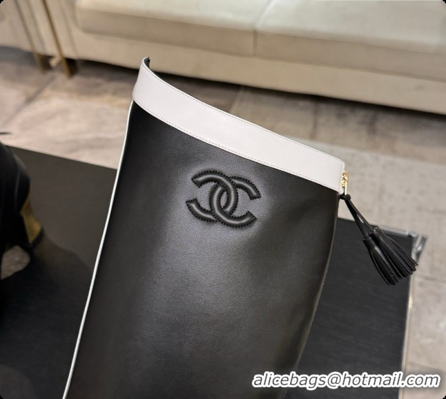 Best Grade Chanel High Boots in Smooth Calfskin 8.5cm Heel CH090947 Black 2026