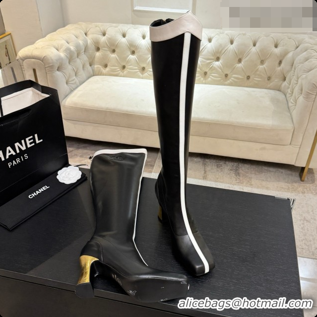 Best Grade Chanel High Boots in Smooth Calfskin 8.5cm Heel CH090947 Black 2026