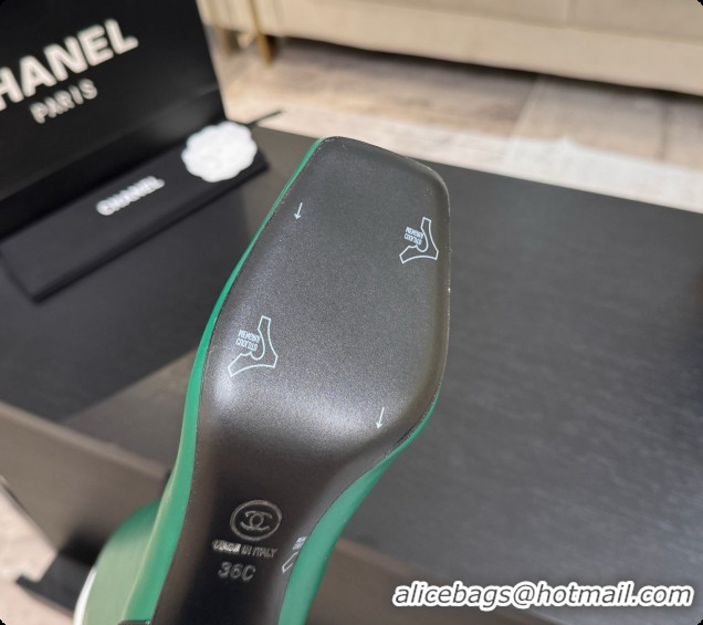 Unique Style Chanel High Boots in Smooth Calfskin 8.5cm Heel CH090948 Green 2026