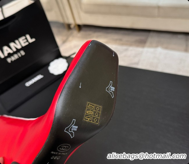 Durable Chanel High Boots in Smooth Calfskin 8.5cm Heel CH090949 Red 2026