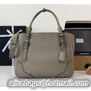 Luxury Cheap Prada Large Leather Tote Bag 1BG602 Grey 2026
