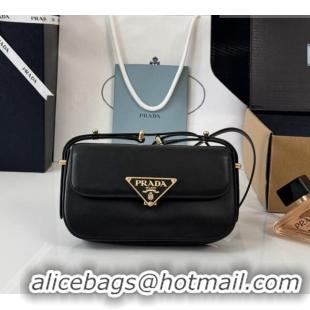 Classic Wholesale Spot Bulk Prada Smooth Calfskin Shoulder Bag 1BD339 Black 2026