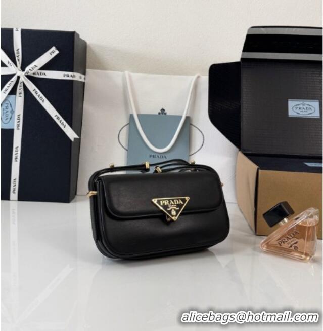 Classic Wholesale Spot Bulk Prada Smooth Calfskin Shoulder Bag 1BD339 Black 2026