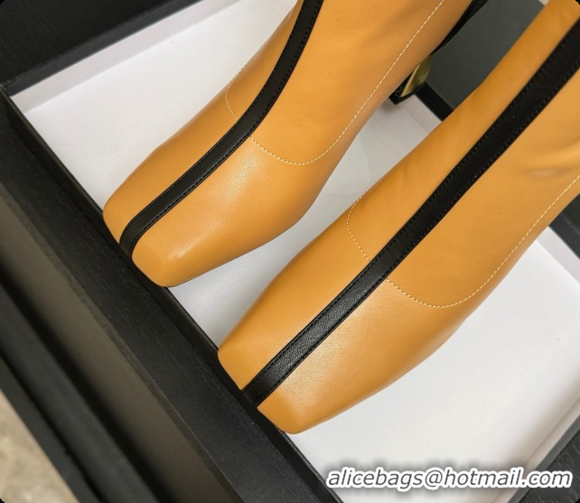 Top Grade Chanel Short Boots in Smooth Calfskin 8.5cm Heel CH090957 Apricot 2026