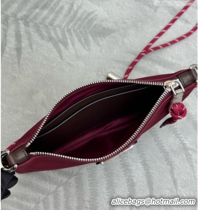 New Style Prada Speedrock Re-Nylon Smartphone Case 2ZT073 Burgundy 2026