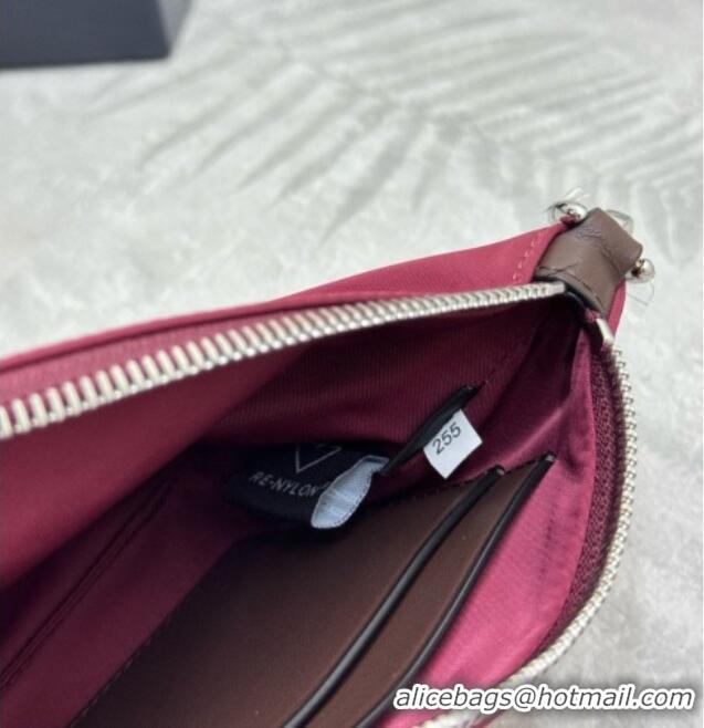 New Style Prada Speedrock Re-Nylon Smartphone Case 2ZT073 Burgundy 2026