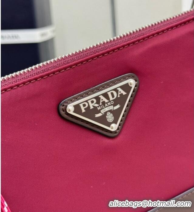 New Style Prada Speedrock Re-Nylon Smartphone Case 2ZT073 Burgundy 2026
