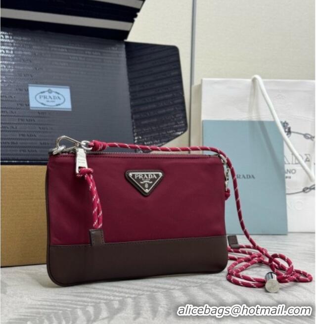 New Style Prada Speedrock Re-Nylon Smartphone Case 2ZT073 Burgundy 2026