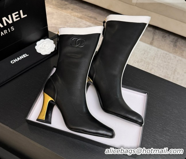 Classic Hot Chanel Short Boots in Smooth Calfskin 8.5cm Heel CH090959 Black 2026
