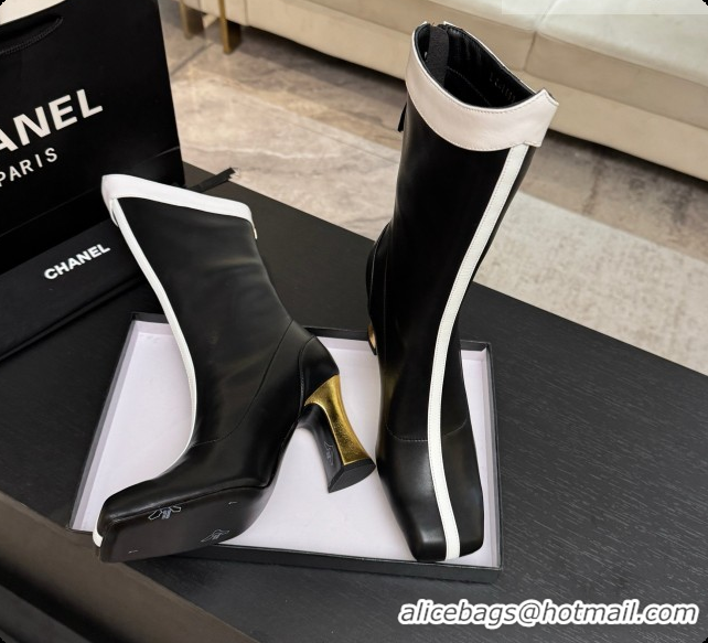 Classic Hot Chanel Short Boots in Smooth Calfskin 8.5cm Heel CH090959 Black 2026