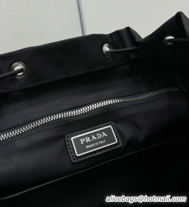 Buy Discount Prada Mens Explore Re-Nylon and Leather Backpack Bag 2VZ118 Black 2026