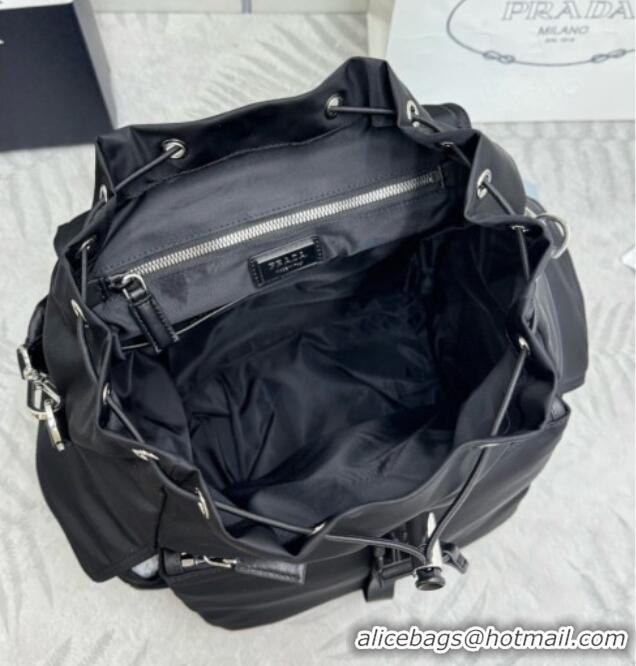Buy Discount Prada Mens Explore Re-Nylon and Leather Backpack Bag 2VZ118 Black 2026