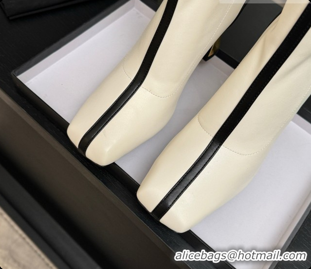 Perfect Chanel Short Boots in Smooth Calfskin 8.5cm Heel CH090960 White 2026 