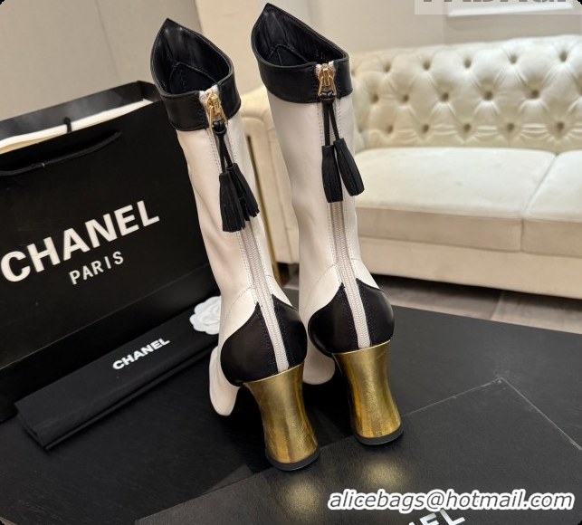 Perfect Chanel Short Boots in Smooth Calfskin 8.5cm Heel CH090960 White 2026 