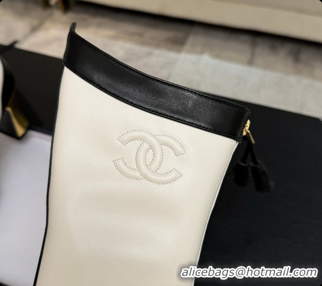 Perfect Chanel Short Boots in Smooth Calfskin 8.5cm Heel CH090960 White 2026 