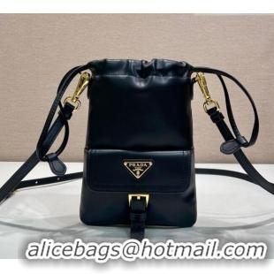 Modern Classic Prada Nappa Leather Pouch Bag 1MS017 Black 2026