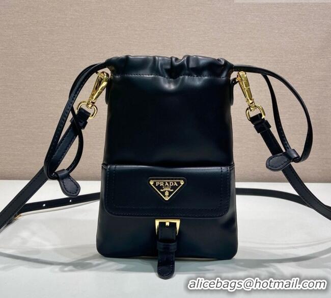 Modern Classic Prada Nappa Leather Pouch Bag 1MS017 Black 2026