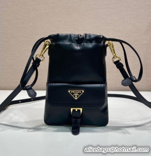Modern Classic Prada Nappa Leather Pouch Bag 1MS017 Black 2026