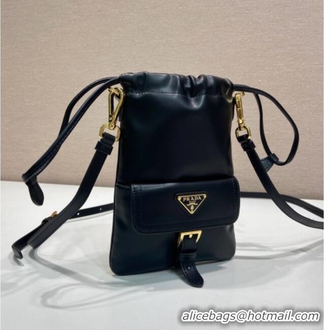 Modern Classic Prada Nappa Leather Pouch Bag 1MS017 Black 2026