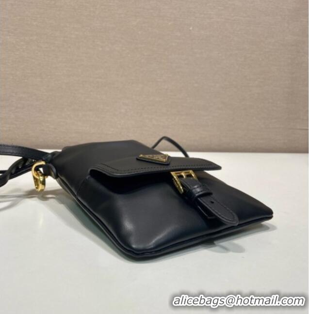 Modern Classic Prada Nappa Leather Pouch Bag 1MS017 Black 2026