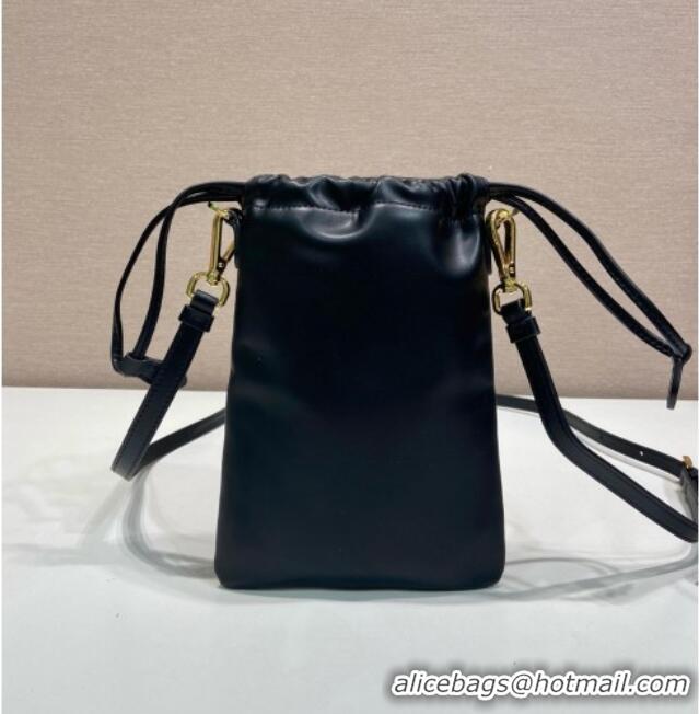 Modern Classic Prada Nappa Leather Pouch Bag 1MS017 Black 2026