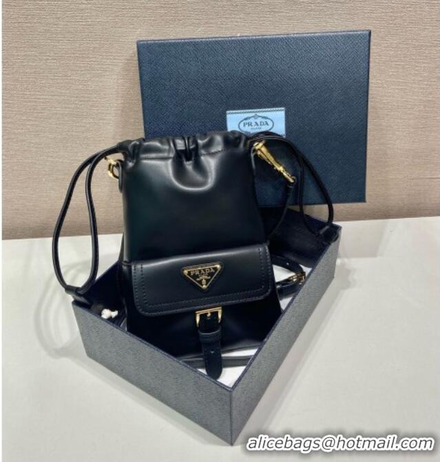 Modern Classic Prada Nappa Leather Pouch Bag 1MS017 Black 2026