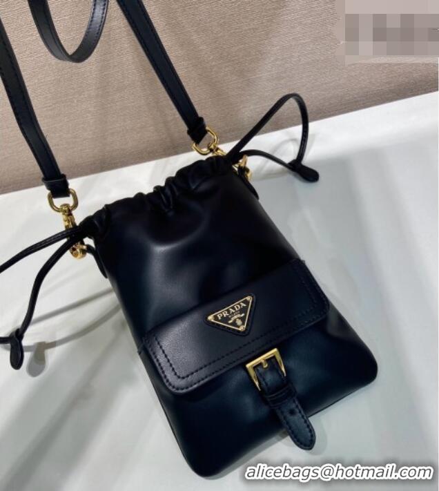 Modern Classic Prada Nappa Leather Pouch Bag 1MS017 Black 2026