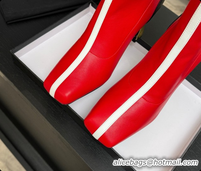 1:1 aaaaa Chanel Short Boots in Smooth Calfskin 8.5cm Heel CH090961 Red 2026