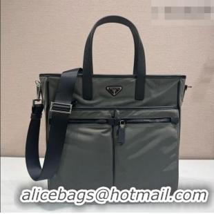 Best Price Prada Re-Nylon and Saffiano Leather Tote Bag 2VG860 Dark Green 2026