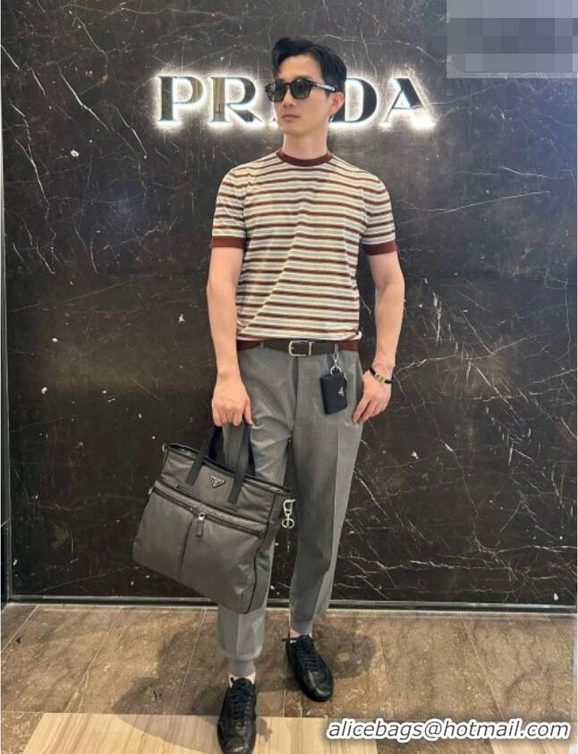 Best Price Prada Re-Nylon and Saffiano Leather Tote Bag 2VG860 Dark Green 2026