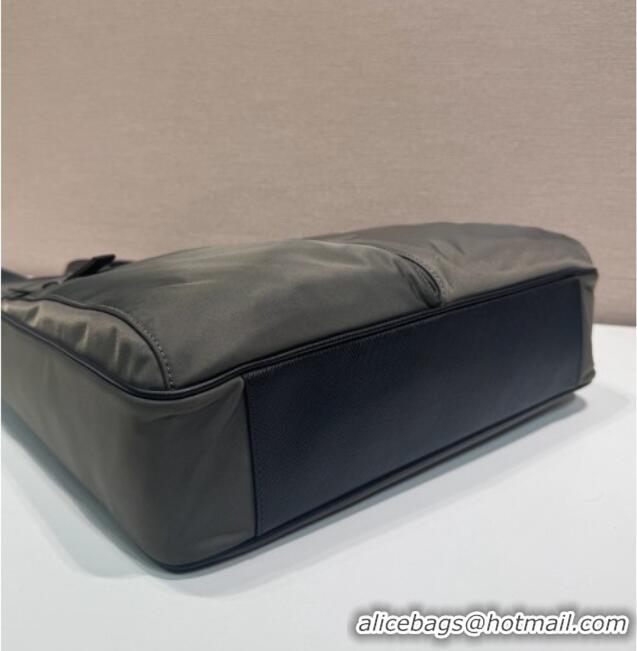 Best Price Prada Re-Nylon and Saffiano Leather Tote Bag 2VG860 Dark Green 2026