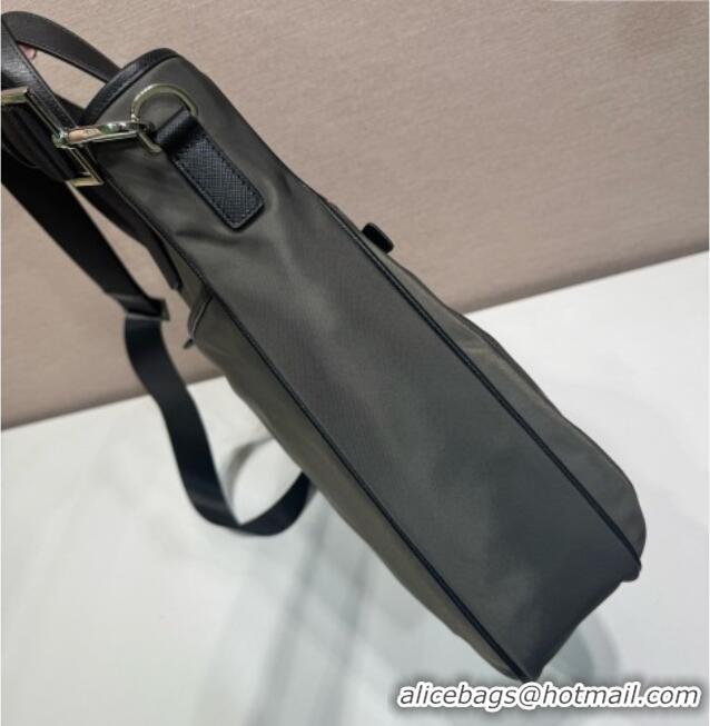 Best Price Prada Re-Nylon and Saffiano Leather Tote Bag 2VG860 Dark Green 2026
