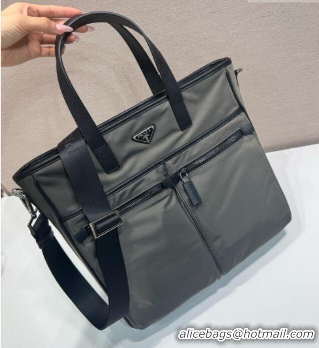 Best Price Prada Re-Nylon and Saffiano Leather Tote Bag 2VG860 Dark Green 2026