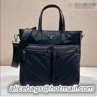 Spot Bulk Prada Re-Nylon and Saffiano Leather Tote Bag 2VG860 Black 2026